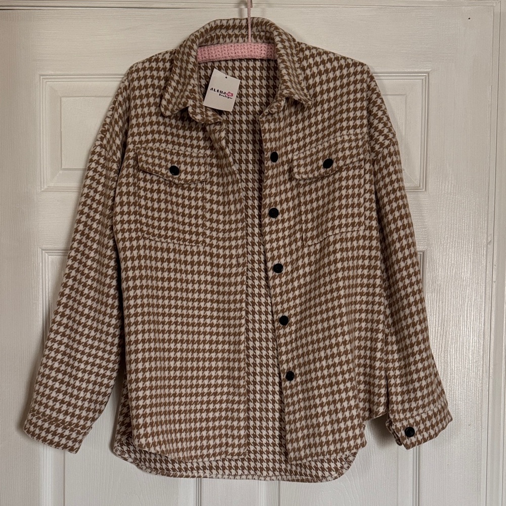 NWT Herringbone Shacket